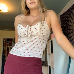 brandy melville floral tank